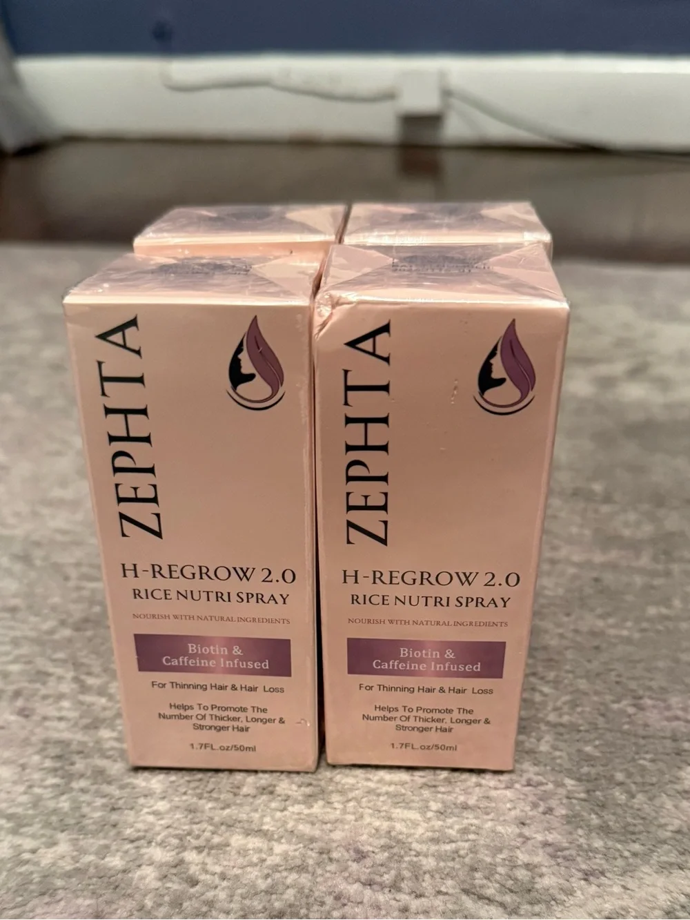 ZEPHTA H-Regrow 2.0 Rice Nutri Spray. 4 Pack! 1.7 oz each. Thinning & Hair Loss.